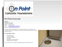 Tablet Screenshot of onpointconcrete.com